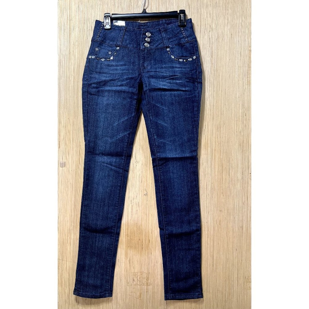 Mujer Moderna - Women's Super-Stretch Denim Jeans - Navy Blue - # 5